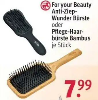 Rossmann For Your Beauty Anti-Ziep Wunder Bürste oder Pflege Haarbürste Bambus Angebot