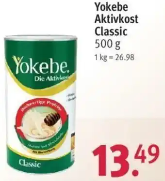 Rossmann Yokebe Aktivkost Classic 500g Angebot