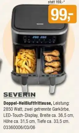 Opti Wohnwelt SEVERIN Doppel-Heißluftfritteuse Angebot