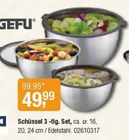 Opti Wohnwelt GEFU Schüssel 3-tlg. Set Angebot