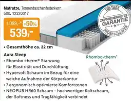 Opti Wohnwelt Matratze, Tonnentaschenfederkern Aura Sleep Angebot