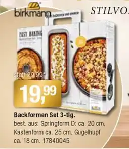 Opti Wohnwelt Birkmann Backformen Set 3-tlg. Angebot