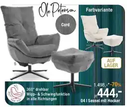 Opti Wohnwelt Ole Peterson Sessel mit Hocker Angebot