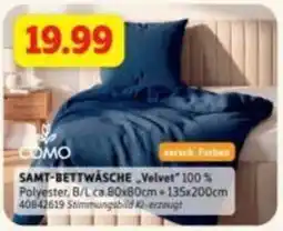 SCONTO COMO SAMT-BETTWÄSCHE „Velvet“ Angebot