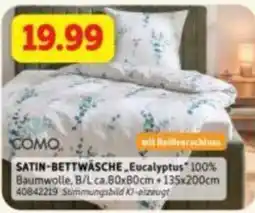 SCONTO COMO SATIN-BETTWÄSCHE_Eucalyptus Angebot
