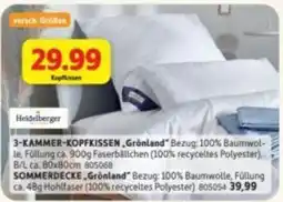 SCONTO 3-KAMMER-KOPFKISSEN „Grönland“ Heidelberger Angebot