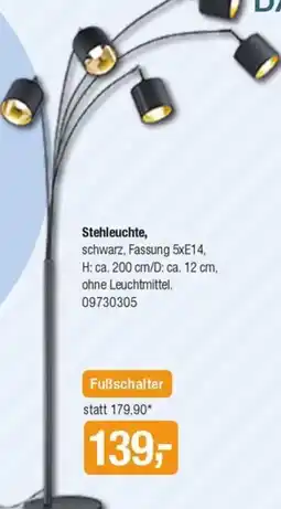 Opti Wohnwelt Stehleuchte, schwarz Angebot