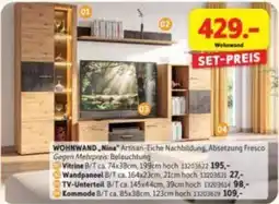 SCONTO WOHNWAND „Nina“ Artisan-Eiche Nachbildung Angebot