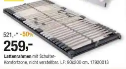 Opti Wohnwelt Lattenrahmen mit Schulter-Komfortzone Angebot