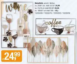 Opti Wohnwelt Metallbild, versch. Motive Angebot