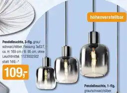 Opti Wohnwelt Pendelleuchte, 3-flg. grau/schwarz/silber Angebot