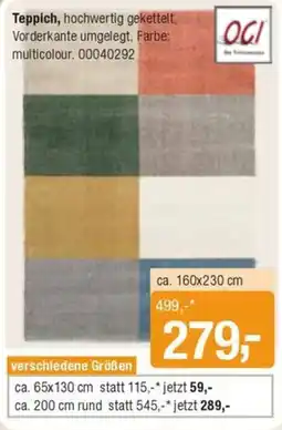 Opti Wohnwelt Teppich, hochwertig gekettelt, Vorderkante umgelegt, Farbe: multicolour. 00040292 Angebot