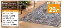 Opti Wohnwelt Teppich, rechteckig, Höhe: 7 mm, Kurzflor, Orient-Optik, Vintage Design Angebot