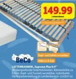 SCONTO BeCo Lattenrahmen supreme plus k+f Angebot