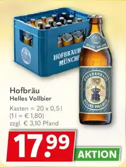 Getränkeland Hofbräu Helles Vollbier Angebot