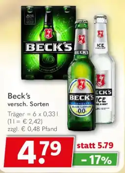 Getränkeland Beck's versch. Sorten Angebot