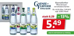 Getränkeland Gaensefurther Mineralwasser Angebot