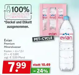 Getränkeland Evian Premium Mineralwasser Angebot