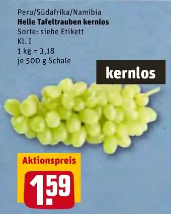 REWE Helle kernlose Trauben 500g Angebot