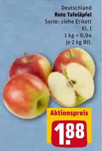 REWE Rote Tafelapfel 2kg Angebot