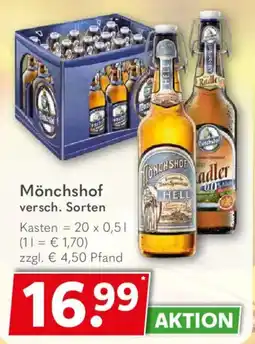 Getränkeland Mönchshof versch. Sorten Angebot