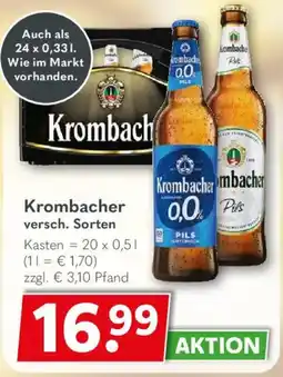 Getränkeland Krombacher versch. Sorten Angebot