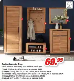 Möbel AS Garderobenserie Greno Angebot