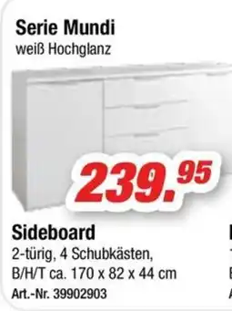 Möbel AS Serie Mundi Sideboard Angebot