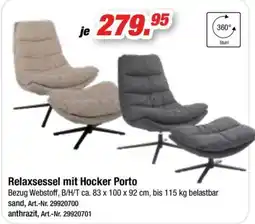 Möbel AS Relaxsessel mit Hocker Porto Angebot