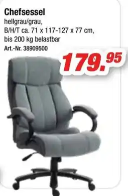 Möbel AS Chefsessel hellgrau/grau Angebot