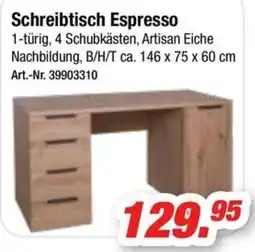 Möbel AS Schreibtisch Espresso Angebot