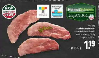 REWE Schinkenschnitzel 100g Angebot