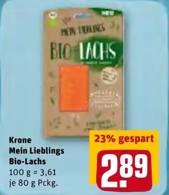 REWE Krone Mein Lieblings Bio-Lachs 80g Angebot