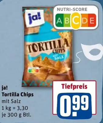 REWE ja! Tortilla Chips 300g Angebot