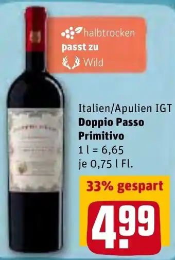 REWE Doppio Passo Primitivo 750ml Angebot