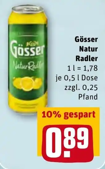 REWE Gosser Natur Radler 500ml Angebot