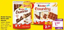 Netto Marken-Discount Kinder County, Bueno oder Hanuta Angebot