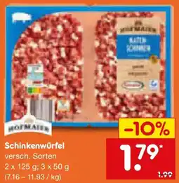Netto Marken-Discount HOFMAIER Schinkenwürfel Angebot