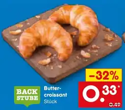 Netto Marken-Discount BACKSTUBE Buttercroissant Angebot