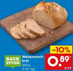 Netto Marken-Discount BACKSTUBE Weizenmischbrot Angebot