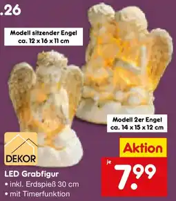 Netto Marken-Discount DEKOR LED Grabfigur Angebot