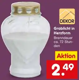 Netto Marken-Discount DEKOR Grablicht in Herzform Angebot