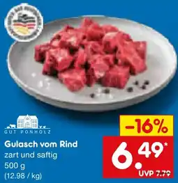 Netto Marken-Discount GUT PONHOLZ Gulasch vom Rind Angebot
