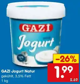 Netto Marken-Discount GAZI Jogurt Natur Angebot