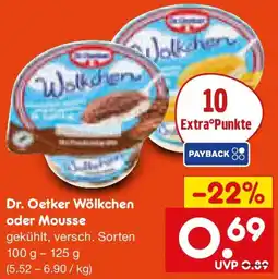 Netto Marken-Discount Dr. Oetker Wölkchen oder Mousse Angebot