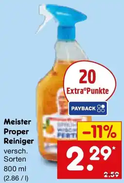 Netto Marken-Discount Meister Proper Reiniger Angebot