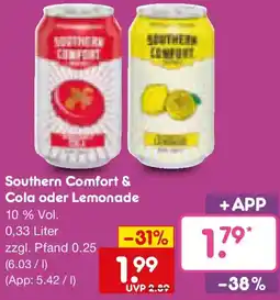 Netto Marken-Discount Southern Comfort & Cola oder Lemonade Angebot
