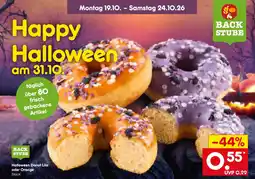 Netto Marken-Discount BACKSTUBE Halloween Donut Lila oder Orange Angebot