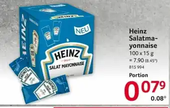 Selgros Heinz Salatmayonnaise 100*15g Angebot