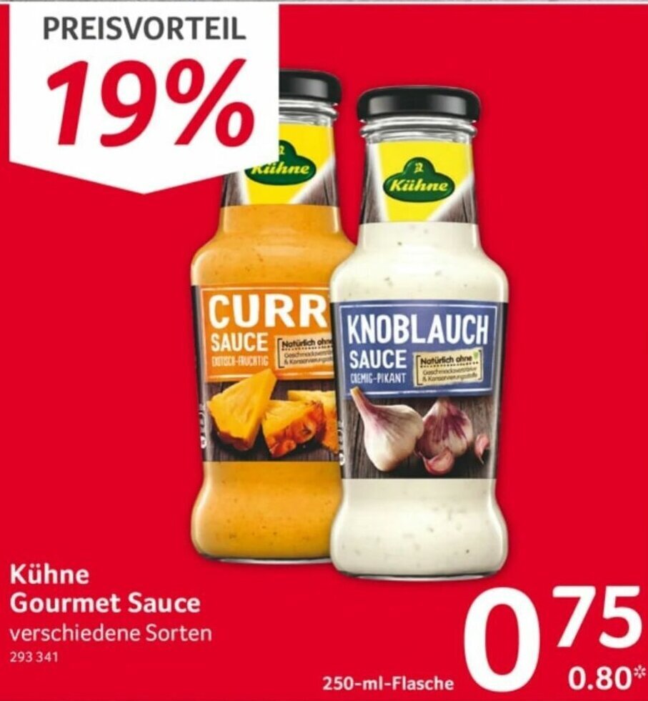 Kuhne Gourmet Sauce 250ml Angebot bei Selgros
